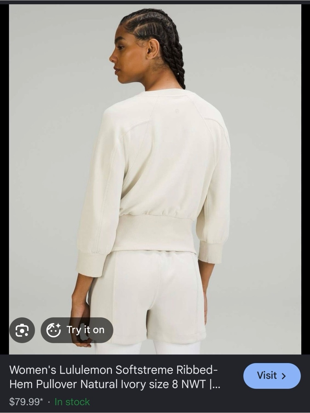 lululemon athletica Ribbed-Hem Pullover Jacket - Natural Ivory